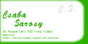 csaba sarosy business card